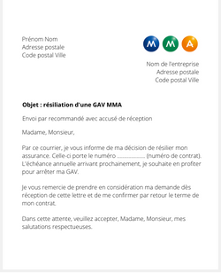 La résiliation d'une GAV MMA