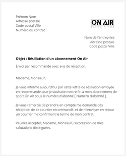 Se désabonner de On Air