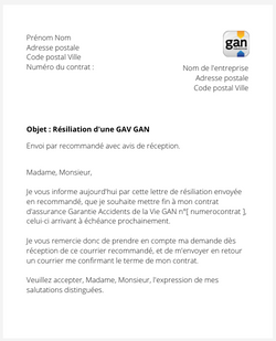 La résiliation d'une GAV GAN