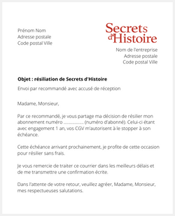 Se désabonner du magazine Secrets d'Histoire