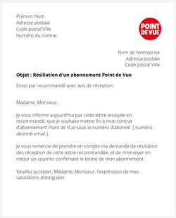 Se désabonner du magazine Point de Vue