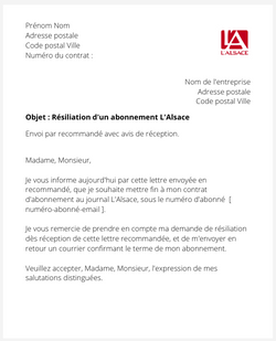 Se désabonner du journal L'Alsace