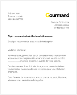 Se désabonner du magazine Gourmand