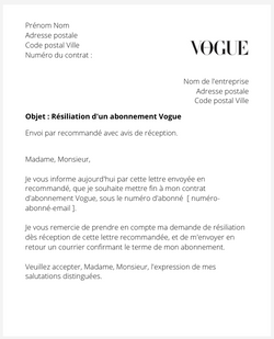 Se désabonner de Vogue