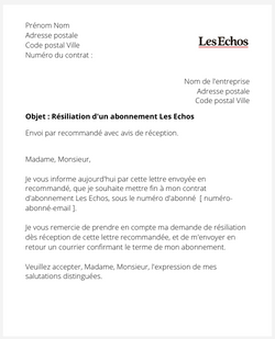 Se désabonner du journal Les Echos