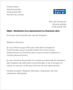 Se désabonner du journal La Charente Libre