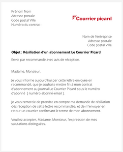 Se désabonner du journal Le Courrier Picard