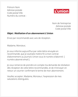 Se désabonner du journal L'Union