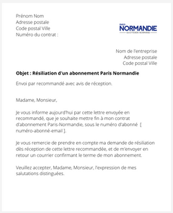 Se désabonner du journal Paris-Normandie