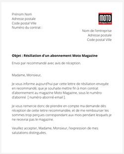 Se désabonner de Moto Magazine