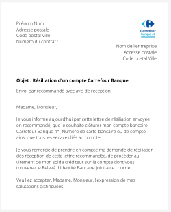 La clôture d'un compte Carrefour Banque