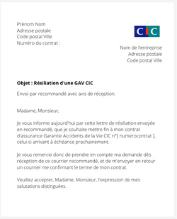 resilier une gav cic