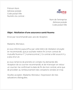 La résiliation d'une assurance santé Nuoma