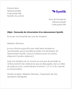 Renoncer à son abonnement Gymlib