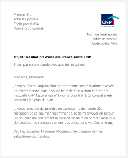 La résiliation d'une assurance santé CNP