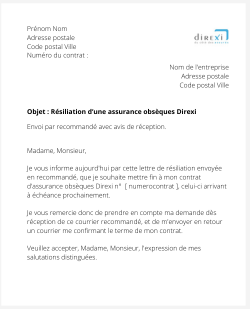 La résiliation d'une garantie obsèques Direxi