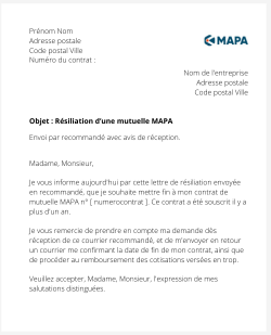 La résiliation d'une assurance santé MAPA