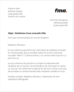 La résiliation d'une assurance santé FMA