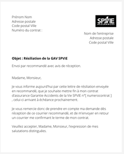 resilier une gav spvie