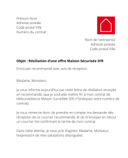 resilier un contrat maison securisee sfr