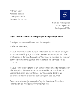 cloturer un compte pro banque populaire