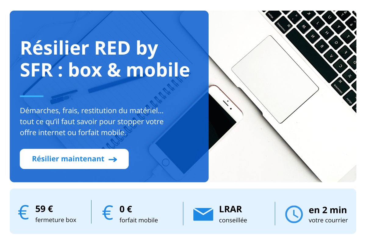resilier box internet forfait mobile red