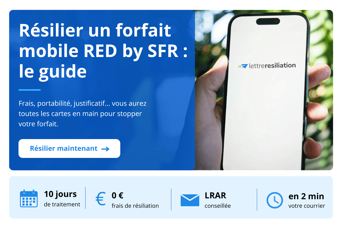 resilier forfait mobile RED by SFR