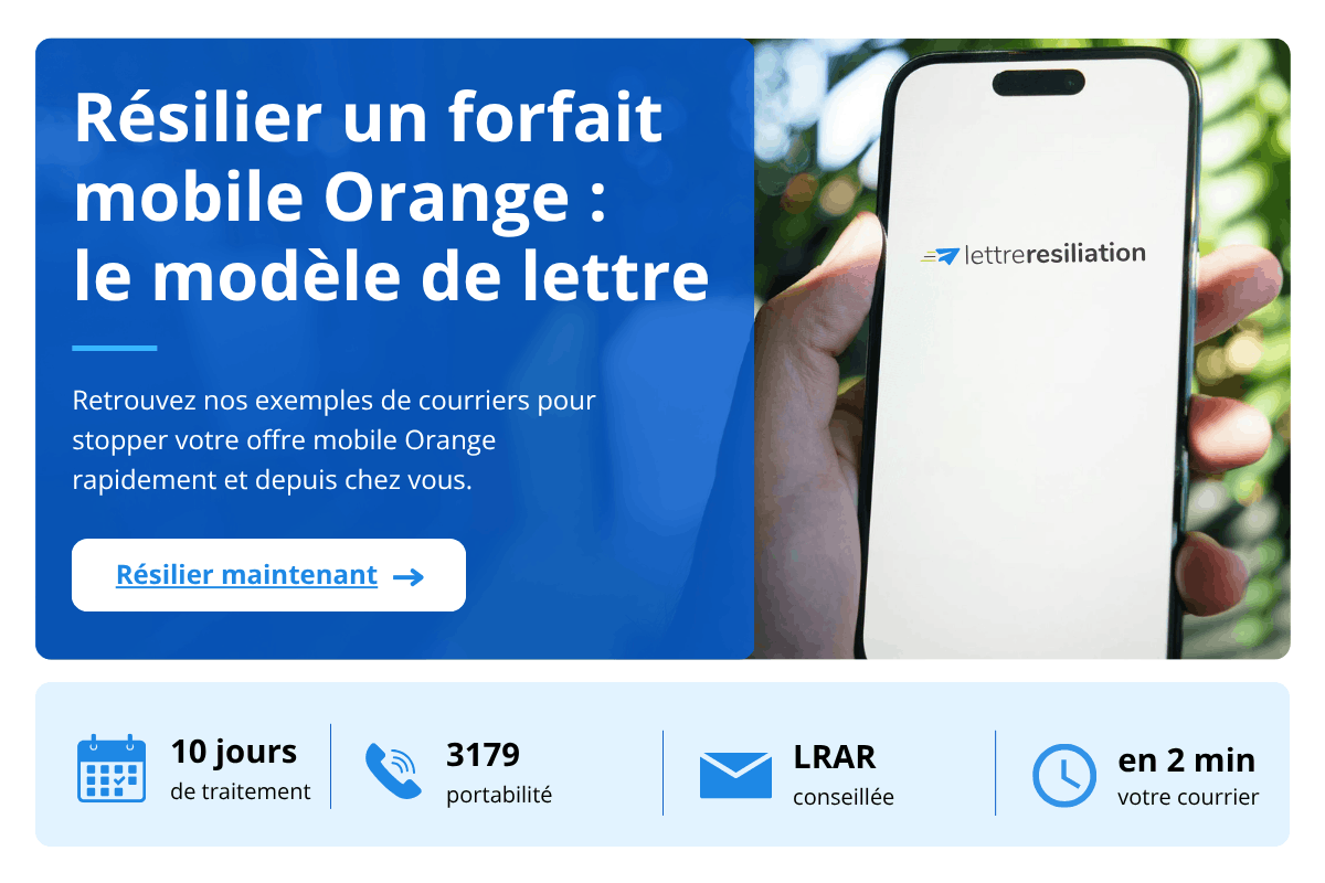 modele lettre resiliation forfait mobile orange