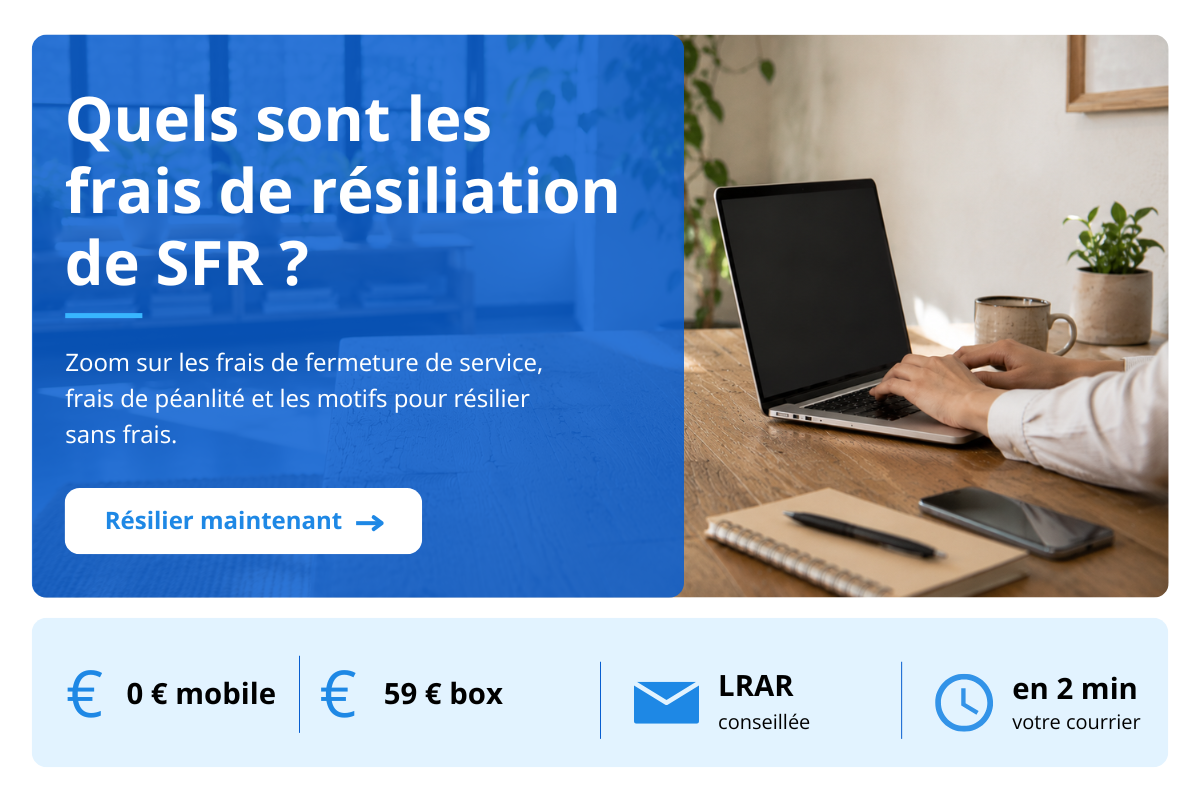 frais de résiliation SFR