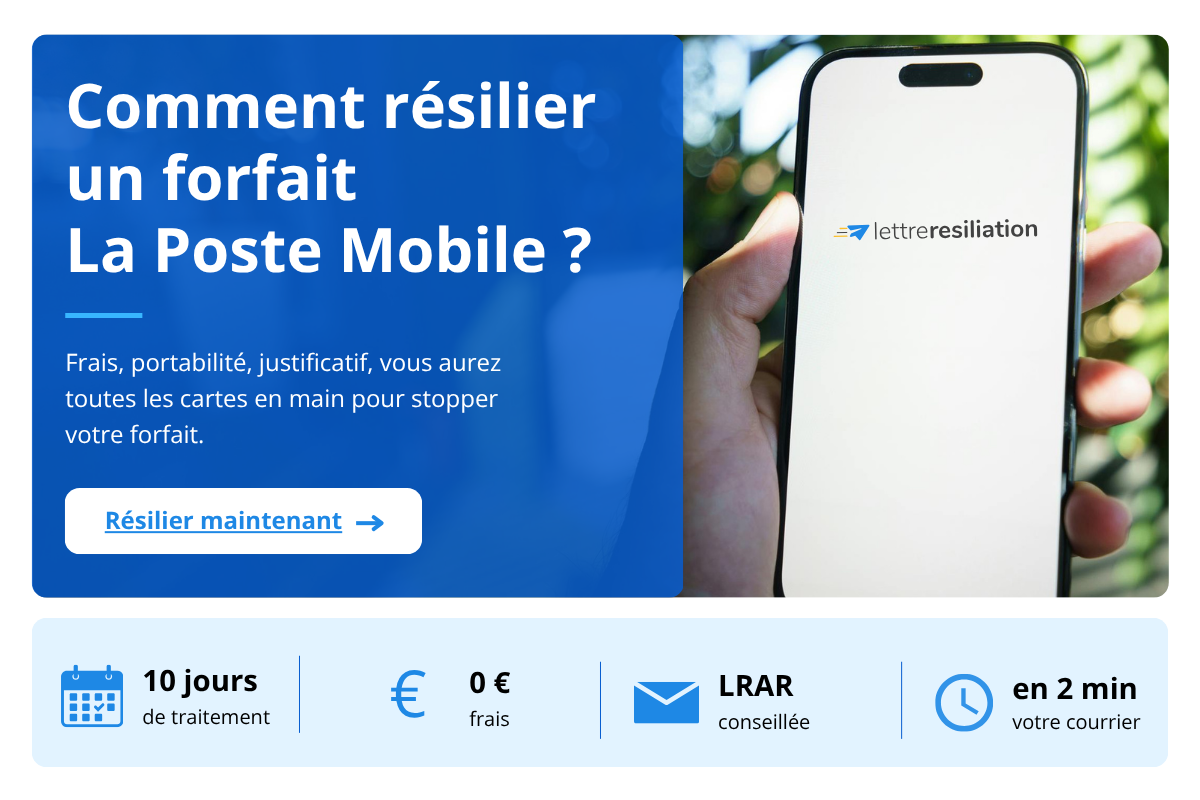 résilier un forfait La Poste Mobile