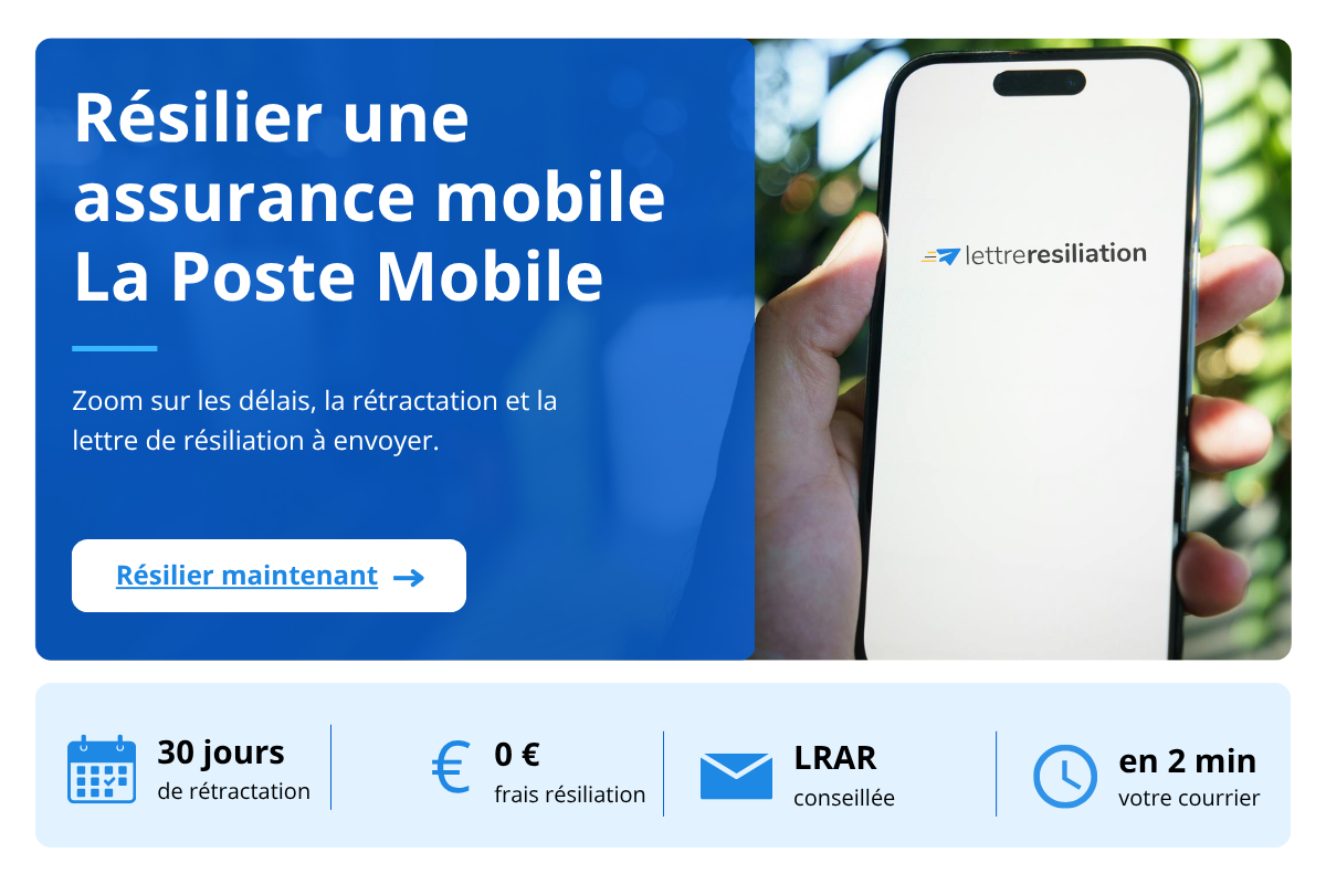 résilier une assurance mobile La Poste Mobile