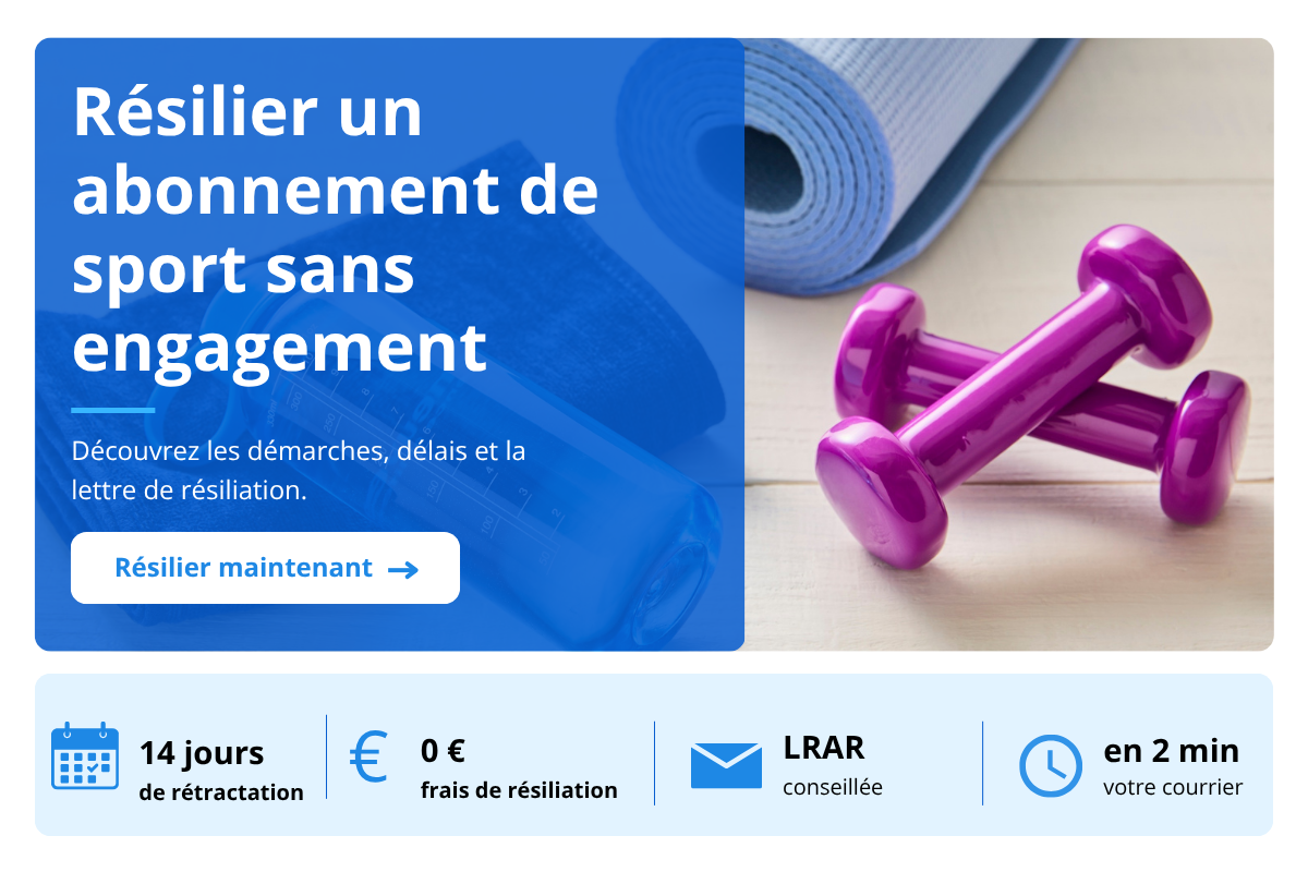 resilier un abonnement de sport sans engagement