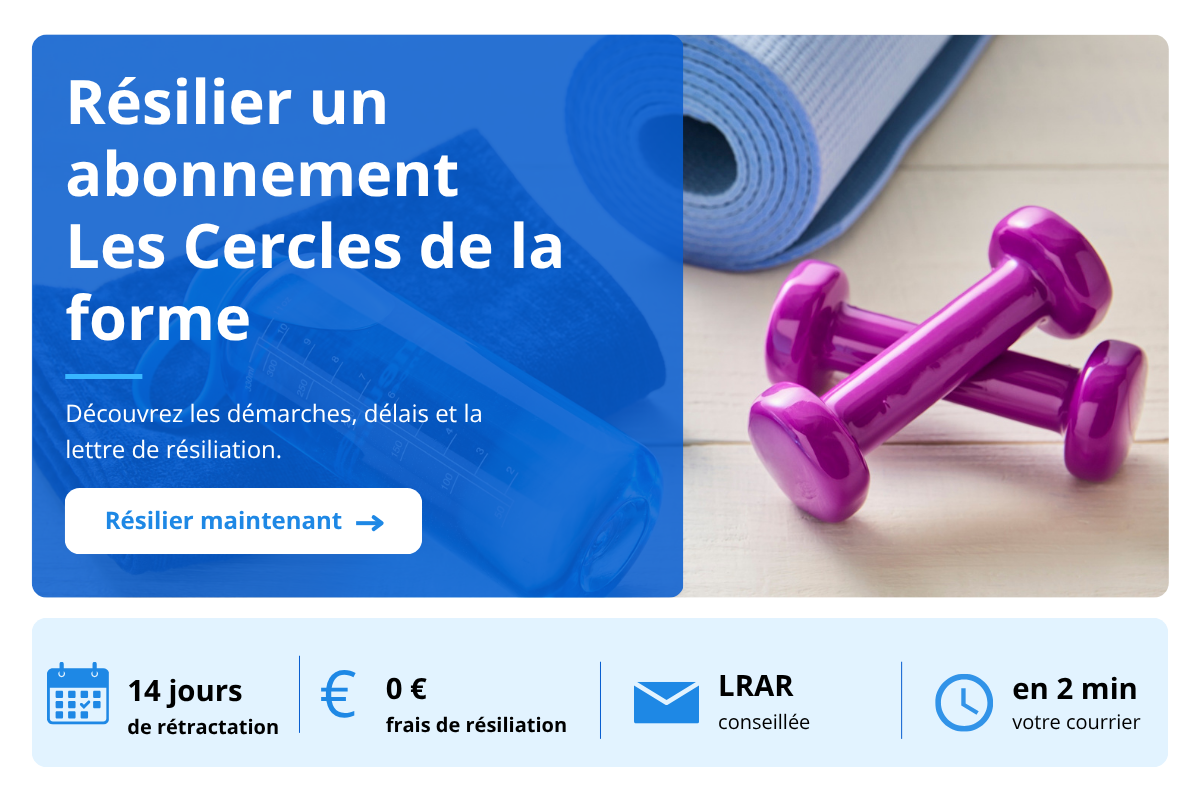 resilier abonnement les cercles de la forme