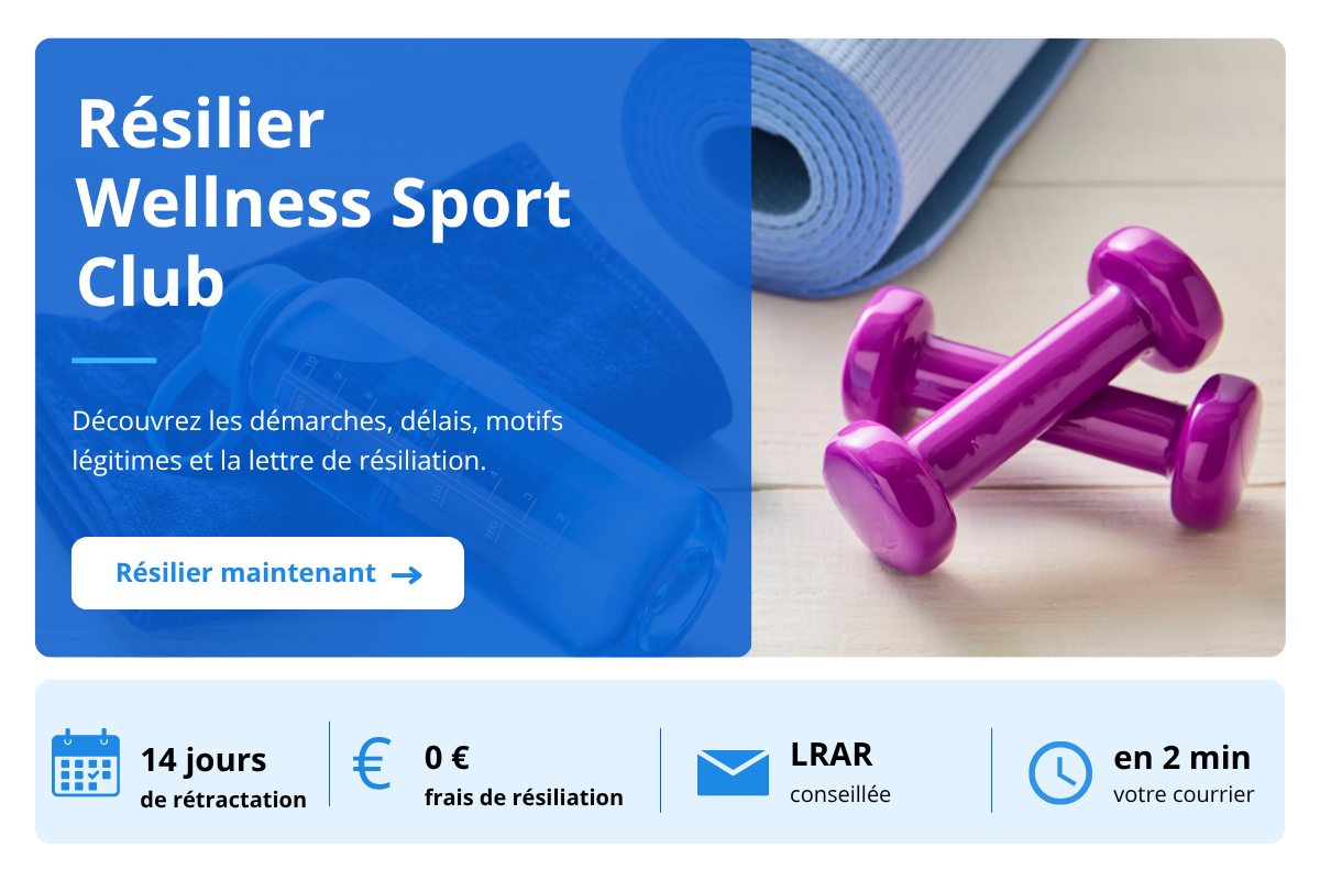 resilier abonnement wellness sport club