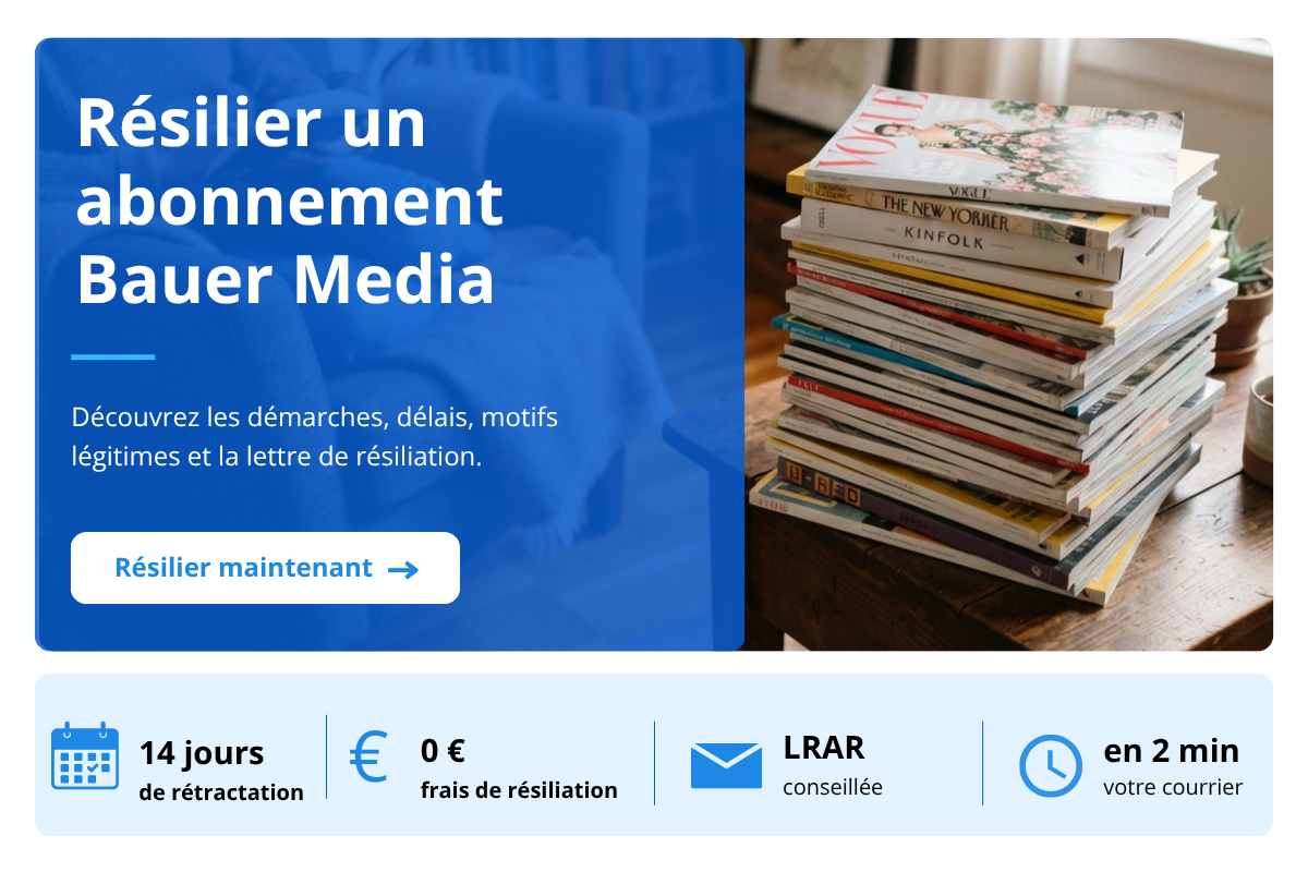 resiliation bauer media france