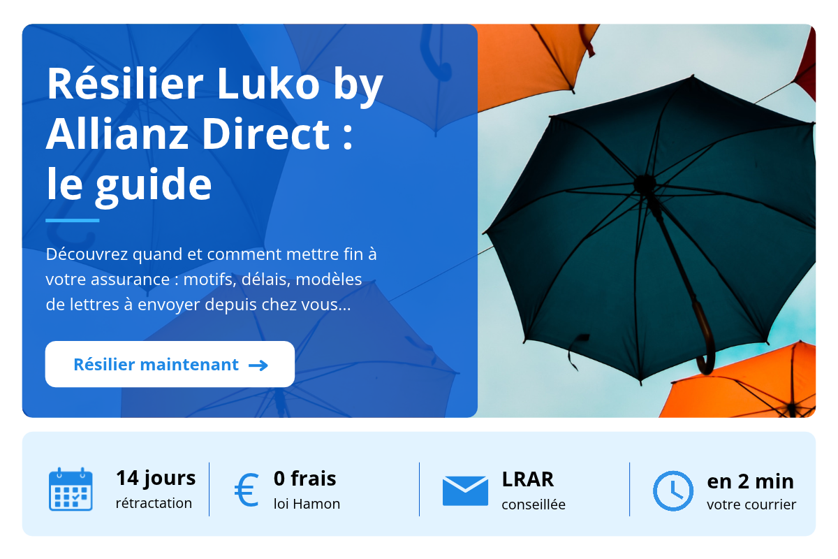 résiliation assurance Luko by Allianz Direct
