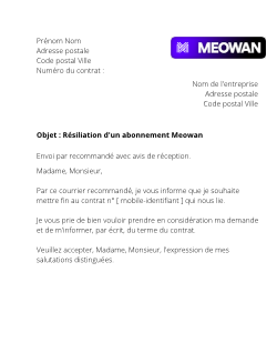 la lettre de resiliation sfr mobile
