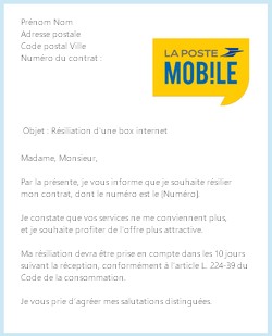 42+ Service resiliation la poste mobile