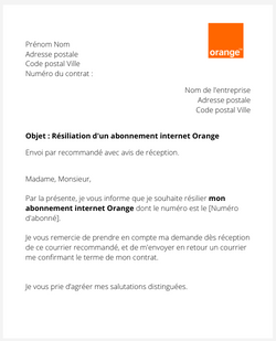 Résilier son offre internet Orange