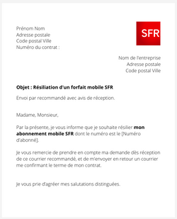 Résilier son forfait mobile SFR