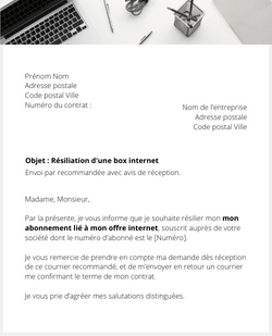 Résilier son abonnement internet