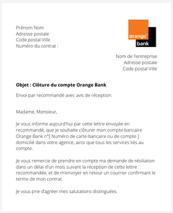 Résilier un compte Orange Bank