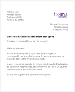 Résilier son abonnement BeINsports