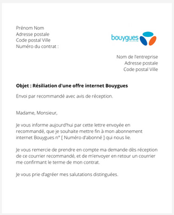 Résilier une offre packagée box et mobile Bouygues