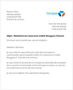 Résilier son assurance mobile Bouygues