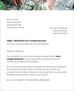 resilier un compte bancaire
