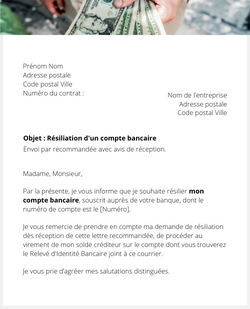 Résilier un compte bancaire