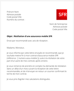 Résilier son assurance mobile SFR