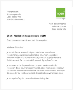 Résilier une mutuelle MGEN