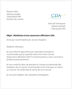 Résilier un contrat CDA